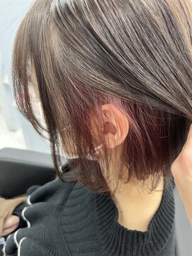 アオアクア バイ グルグル 小岩店(ao akua by GULGUL) レッド×インナーカラー