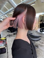 ロンドワン 三宮元町(Lond one) インナーカラーピンク/ボブヘア/ヘアカラー/白く抜ける/神戸三宮