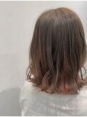 波巻きミディアムボブ