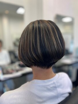 ヘアメイク ウエニ 上本町(HAIR MAKE UE2) おしゃれなハイライト白髪ぼかし