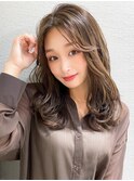 30代/40代/小顔ヘア/前髪/こなれミディ
