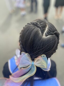 ヘアショップエヌアンドエー 久喜 栗橋店(hairshop N&A) プリンセスヘアアレンジ 編み込み/リボン/キッズ