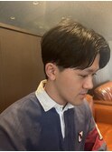 センターパートマッシュ