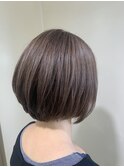 ショコラブラウン,ショートボブ,透明感カラー