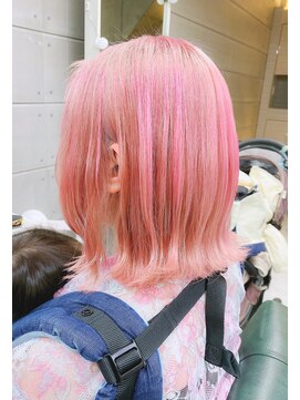 デイズ(days) 【大人可愛い】ボブヘア×ミルクティーピンク（ダブルカラー