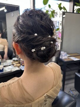 ヘアアレンジ　結婚式ヘア　アップスタイル