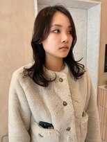 オン キャナルシティ博多前店(on)&nbsp;【晴音】顔まわりレイヤー/ミディアム/ダークオリーブ/20代