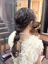 グランアージュ 池袋東口店(grandage) 編みおろしヘア*結婚式お呼ばれオケージョンヘア