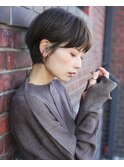 30代40代50代耳かけショート前髪なしハンサムショートカット
