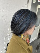 MONO hair salon【4/1NEWOPEN（予定）】&nbsp;コントラストハイライト　青
