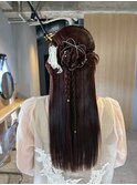 大分ヘアセットお呼ばれダウンスタイル