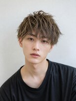 カグヤ 高柳店(Kaguya)&nbsp;ツイストスパイラルパーマツーブロックメンズマッシュパーマ