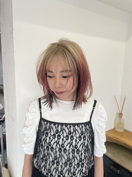 ナンバーフォーナチュラル 戸祭(NO4 natural) 48. ピンクグラデーション/ウルフミディ/顔周り/艶感