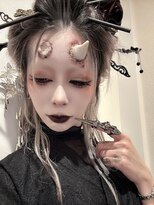 ヘアセットアップス(UP's) ハロウィンメイク+セット『妖艶な鬼♪』※セット追加料金あり