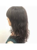 セミロングパーマスタイル