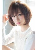 大人可愛いショートボブ Lino by U-REALM 紫藤