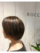 ロッコ 深谷店(ROCCO) #ハイライト#オレンジ*ケアブリーチ×カラーバター