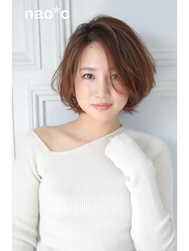 ナオシ トレス 富雄店(nao*c tres) 【奈良/富雄nao*c】大人かわいい小顔☆ナチュラルバルーンボブ
