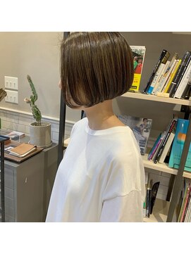 フェンヘアーアイス 中目黒(Fen.hair ici) ミニボブ　ハイライト　ベージュ