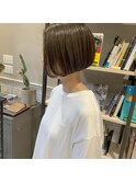 ミニボブ ハイライト ベージュ
