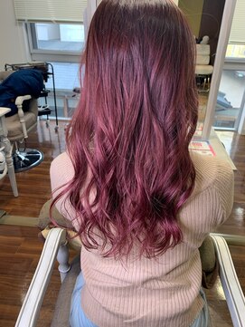 ジウ 上通り(JIU) 大人可愛いツヤ感暖色×立体感愛されゆるふわロング