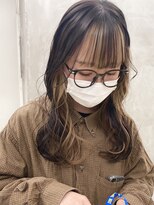 ソーコ 渋谷(SOCO)&nbsp;ハイトーンインナーカラーブロンドベージュフェイスフレーミング