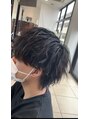 ヘアーアンドビューティ クアトロ 赤塚店 水戸(HAIR&BEAUTY QUATRO) ウルフマッシュ縦落ち波アイロンスタイル