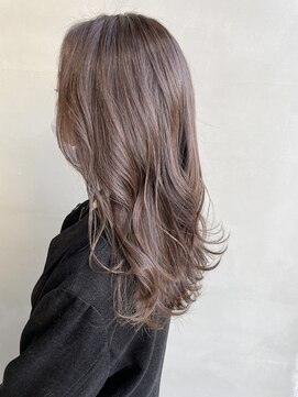 ヘアー アイス 御器所本店(HAIR ICI) グレージュ × 透け感カラー
