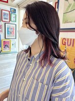 ヘアー アレス(hair ales)&nbsp;ミディアム インナーカラー ピンクカラー ダブルカラー 原宿