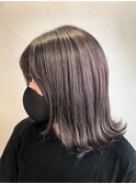 グレージュボブ_チェリーブラウンフェミニンロング_308