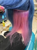 マーメイドヘアー(mermaid hair) 全頭ブリーチ+2色