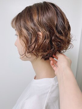 モリオフロムロンドン 原宿本店(morio from London) 【morio原宿】ゆるふわショートパーマ くるくるパーマ 宮本
