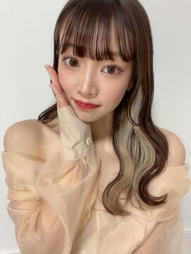 ロンドワン 三宮元町(Lond one) インナーカラー/イヤリングカラー/ミルクティーベージュ