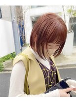 ロマリア(Lomalia)&nbsp;【Lomalia表参道】orange blown/前髪あり/ボブ/シアーカラー
