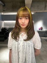 リール(rire)&nbsp;rireイメチェン前髪アンブレラカラーこなれミディウェーブパーマ