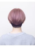ハンサムショート/センターパート/ダブルカラー/ピンク/豊橋田原