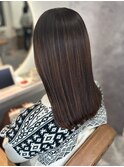 ダークアッシュ　髪質改善トリートメント　ストレート　艶髪