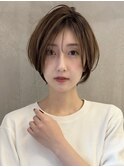 イメチェン外ハネボブ美髪ワイドバングレイヤーショート/大宮