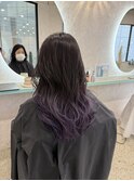 gradation × black × purple