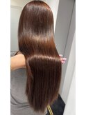 赤髪から透明感あるグレージュカラー