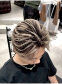 スパイキーショートフェザーパーマサーフカールセンター分け