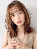 前髪くびれヘアうる艶髪ダークアッシュこなれヘア#274g0126