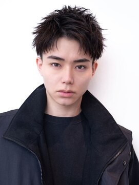 ブエナビスタ(BUENA VISTA) メンズカット/アップバングセンターパート/黒髪短髪