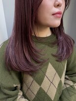 ジアン バイ ミルボン NU茶屋町+(GIEN by milbon) レイヤー/暖色カラー/ブリーチあり/顔周りレイヤー/吉岡美音