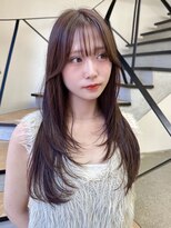 ミリ(mm)&nbsp;レイヤーカット/ウェットヘア/オリーブベージュ