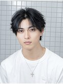 ラウンドシースルーコンマショート ×フェザーパーマ