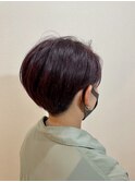 ダブルカラーで作るバイオレットベリーショート
