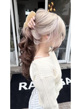 ヘアサロンラルガ 下曽根店(Hair salon Raruga)の写真/【ブリーチ／ダブルカラー】ブリーチ＆ダブルカラーで作るハイトーンxレイヤーカット◎men's/学割U24