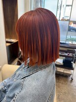 ブロッサム 熊谷店(Blossom) オレンジボブダブルカラーアンブレラブリーチ髪質改善