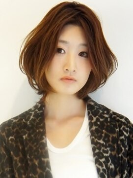 ドロップ(drop) センターパート大人ドレープボブ